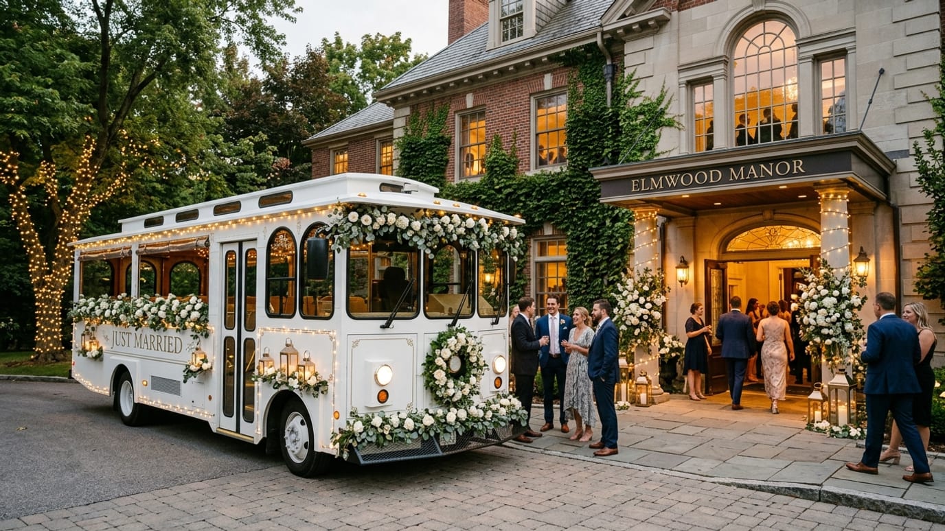 Wedding Guest Shuttles — Shooboo Trolley & Shuttle Co