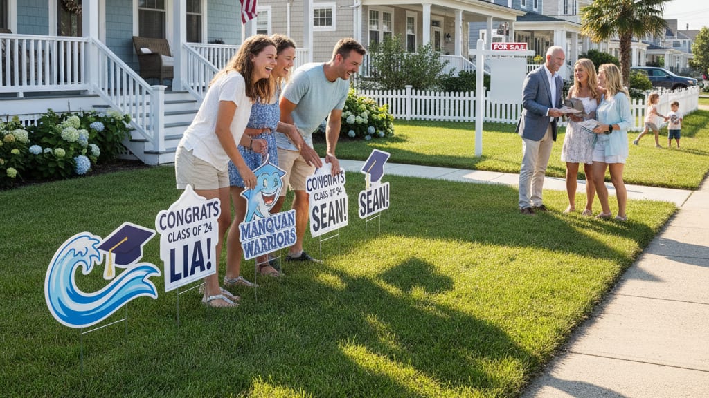 Lawn Signs For Less providing Custom Graduation Lawn Signs for Manasquan, NJ Locals Lawn Sign Company services