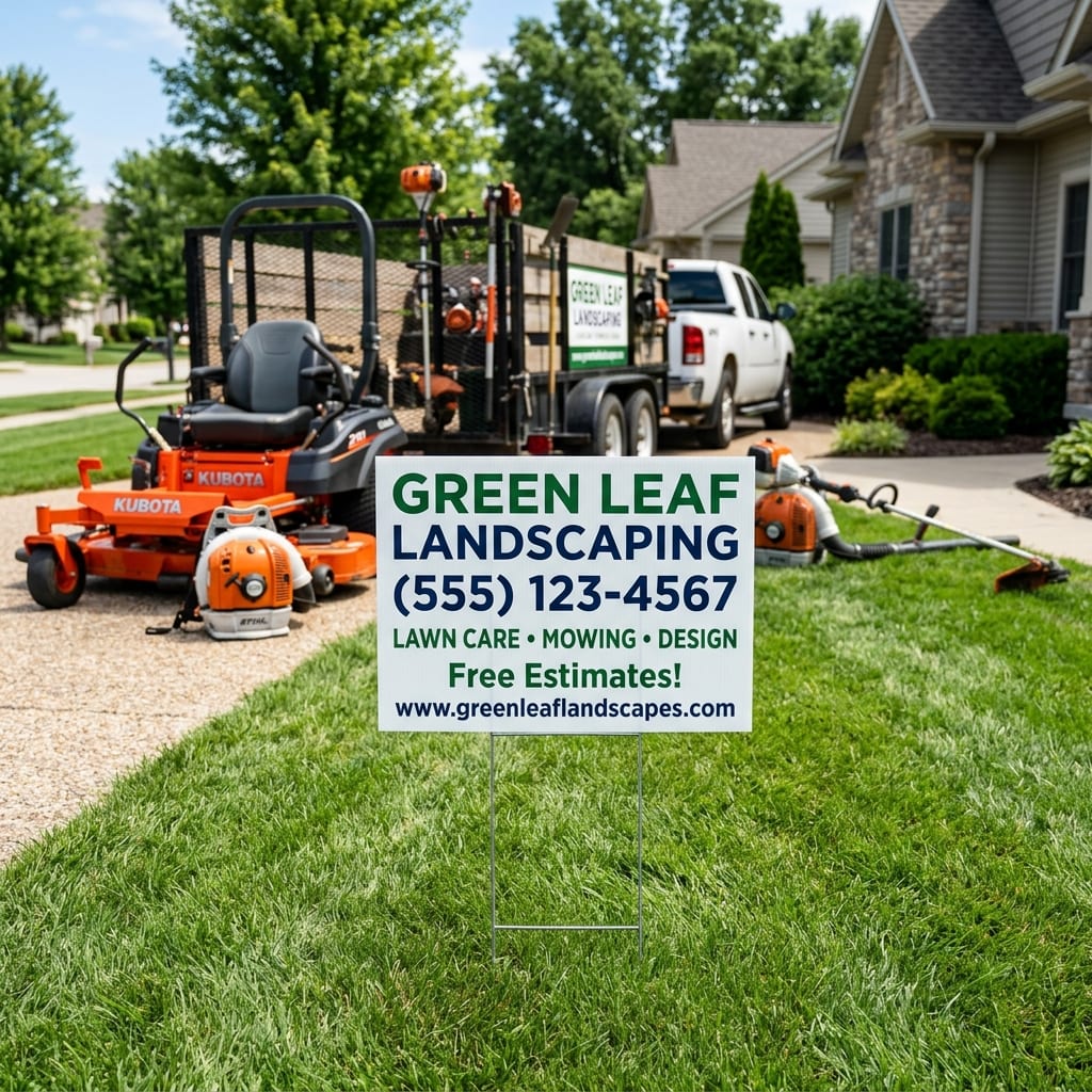 Lawn Signs For Less providing Design & Printing Services Lawn Sign Company services