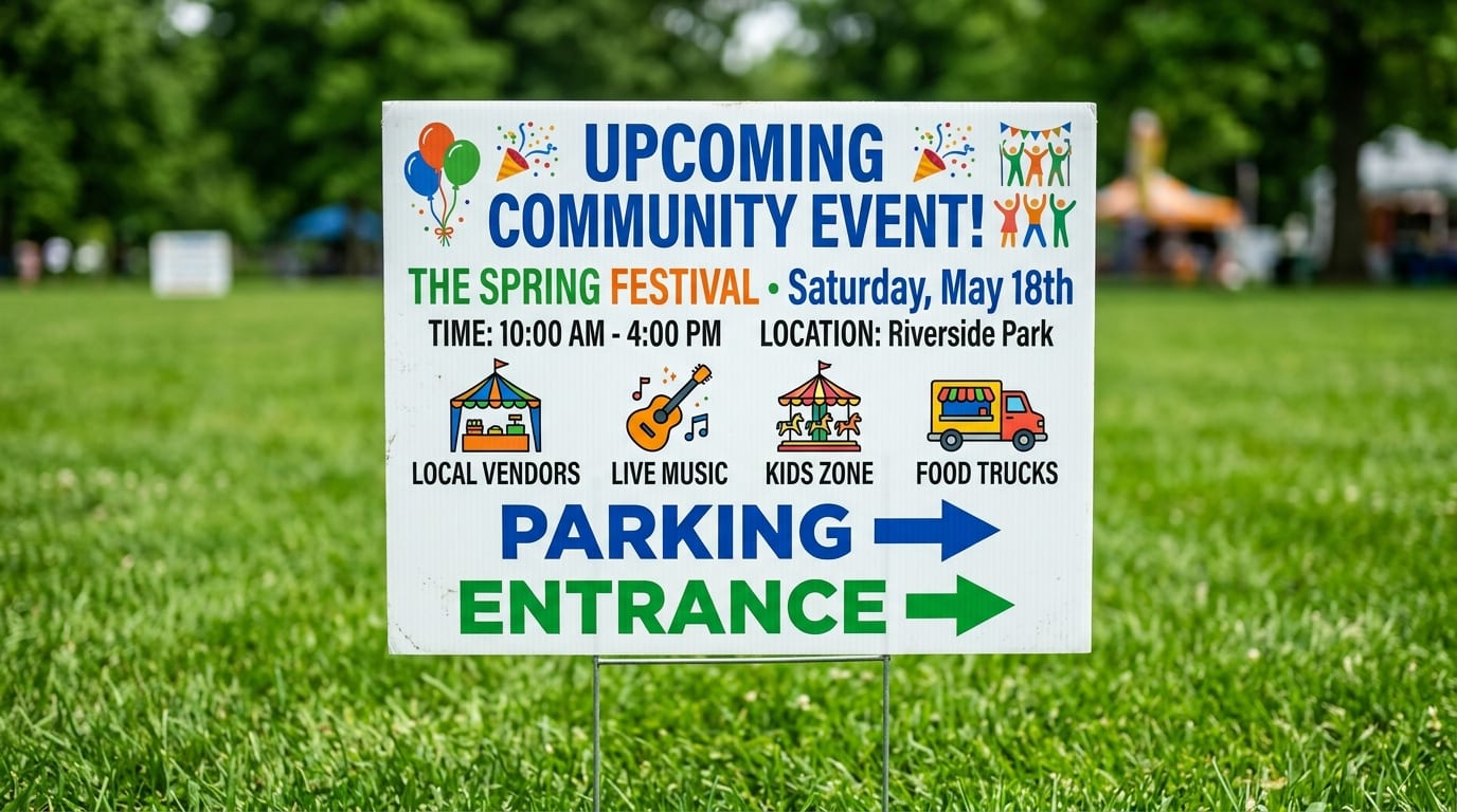 Lawn Signs For Less - Event Signage