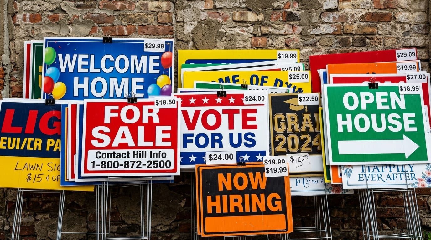 Lawn Signs For Less providing Pricing & Costs Lawn Sign Company services
