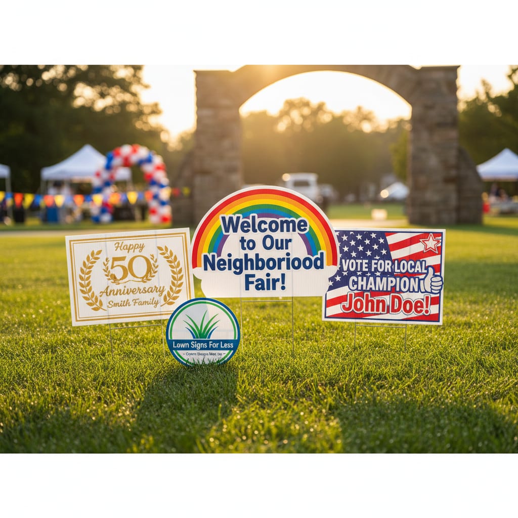 Lawn Signs For Less providing Service-Specific FAQs Lawn Sign Company services