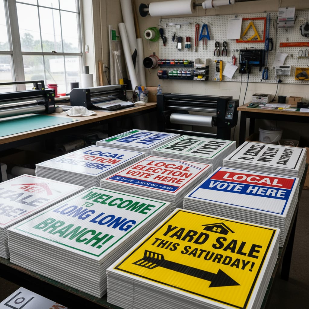 Lawn Signs For Less providing Long Branch, NJ Lawn Sign Company services