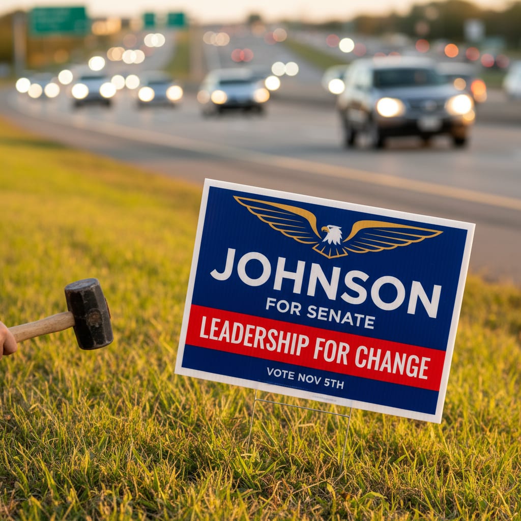 Lawn Signs For Less providing Political Campaign Lawn Signs Lawn Sign Company services