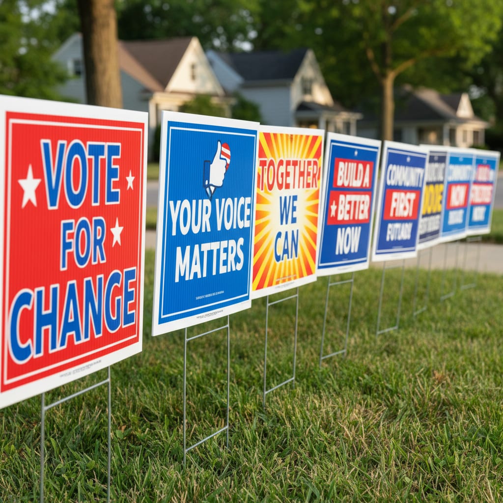 Political Campaign Lawn Signs
