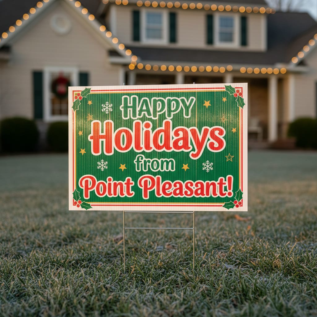 Lawn Signs For Less providing Point Pleasant, NJ Seasonal Custom Lawn Signs Lawn Sign Company services