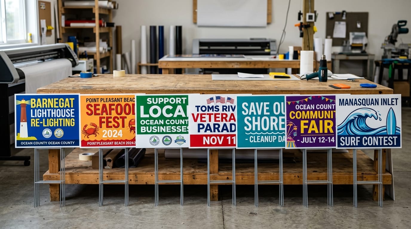 Lawn Signs For Less providing Ocean County Service Area Lawn Sign Company services