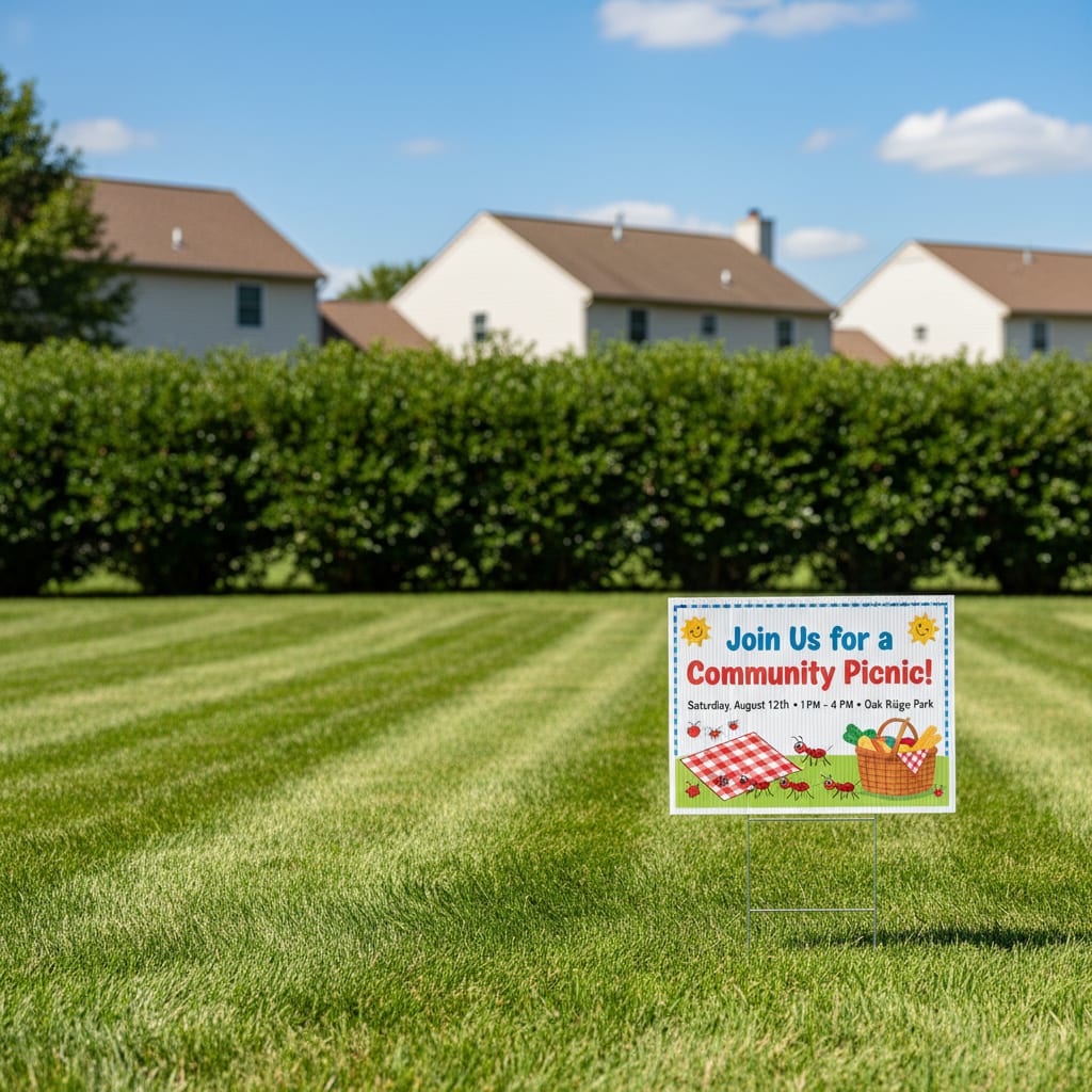 Lawn Signs For Less providing Union County Service Area Lawn Sign Company services