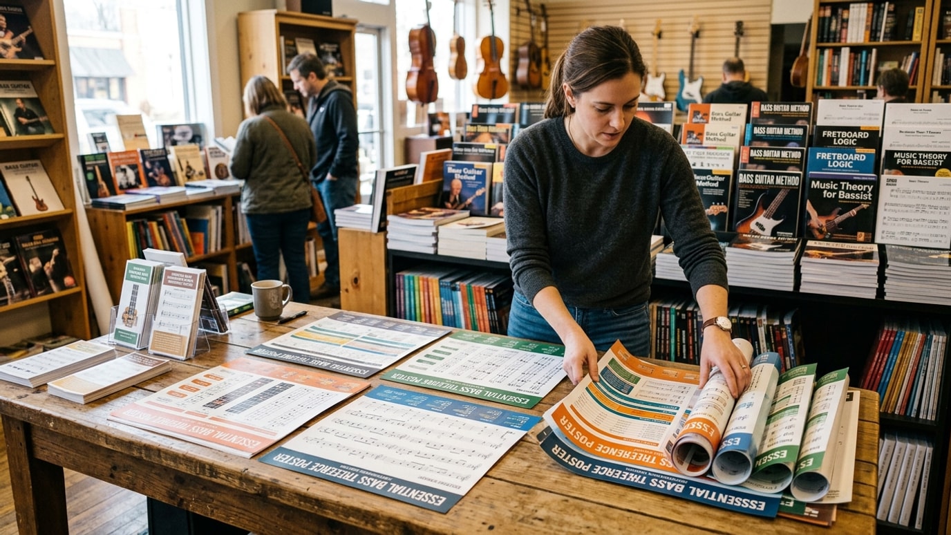 Best Music Stuff ® providing Essential Bass Theory Reference Poster Music Educational Store services