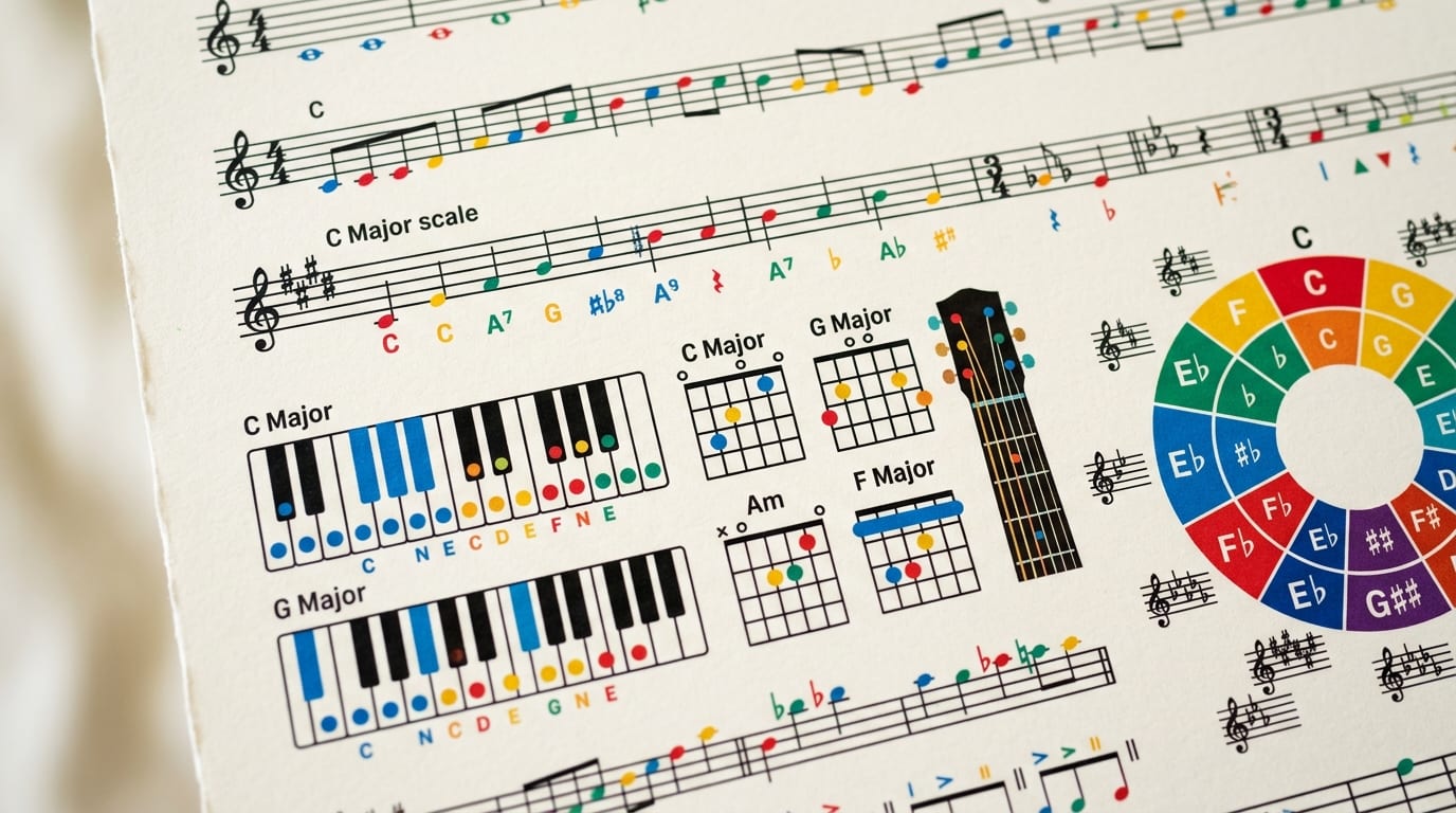 Essential Music Theory Cheat Sheets