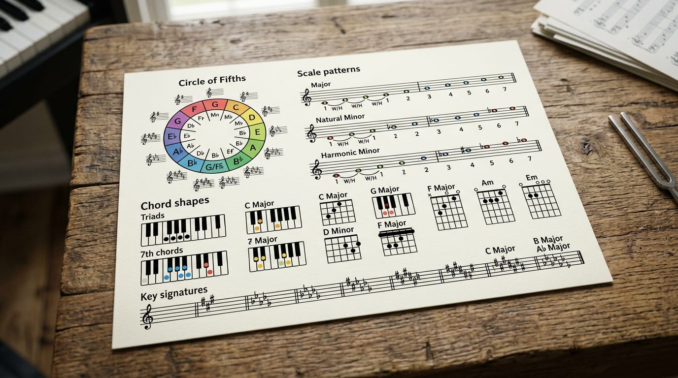 Essential Music Theory Cheat Sheets Serving New York, NY