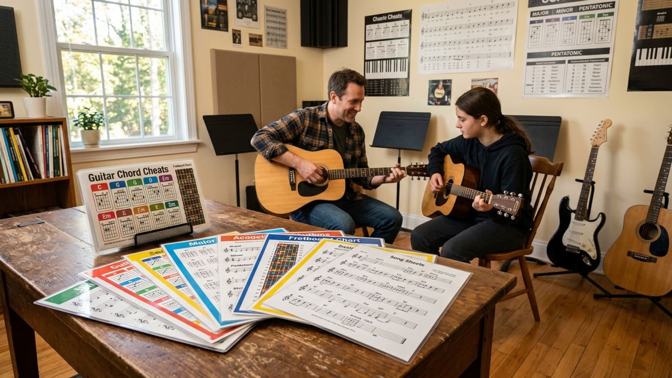 Best Music Stuff ® providing Long Branch, NJ Guitar Cheat Sheets for Beginners Music Educational Store services