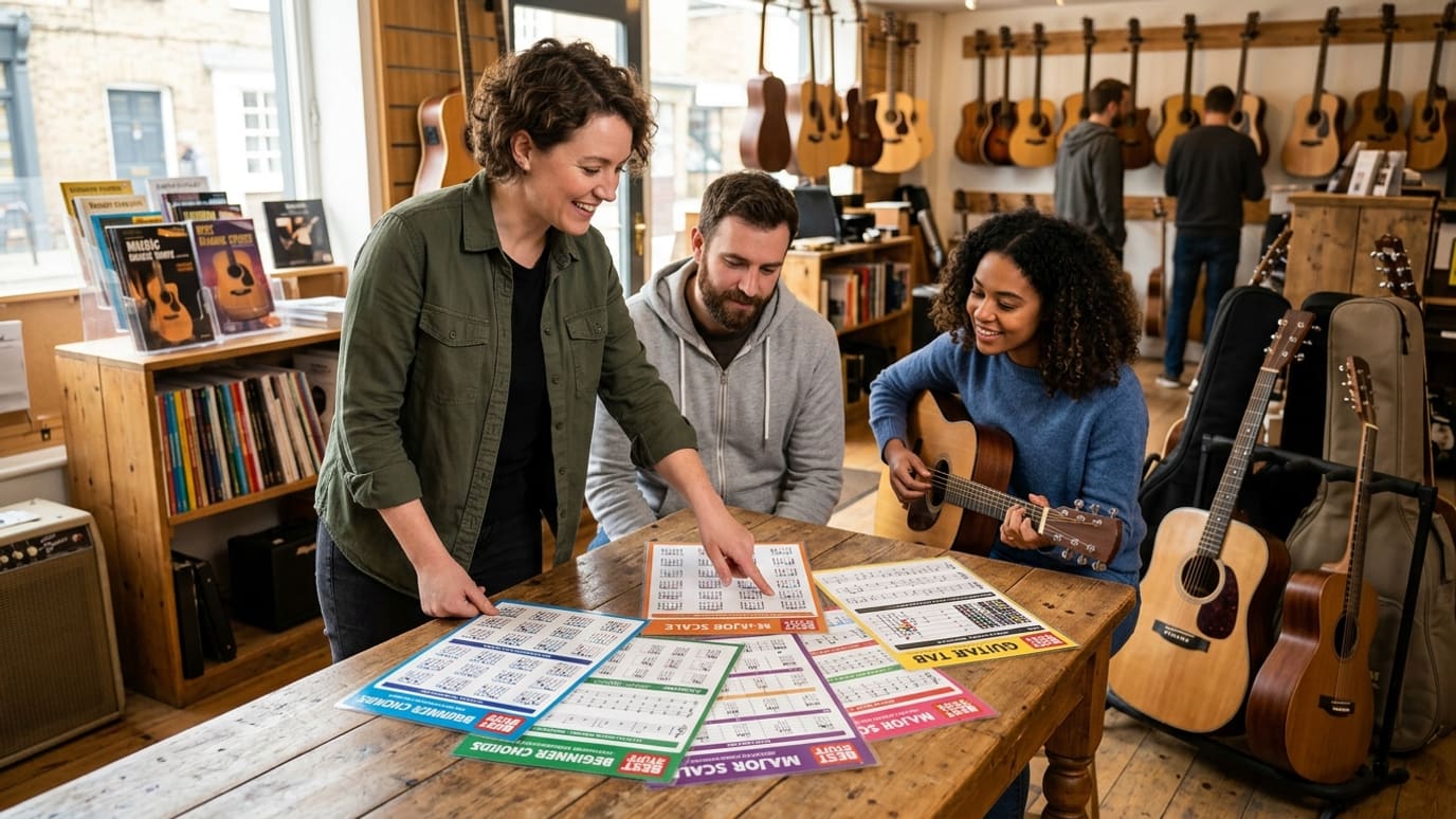 Best Music Stuff ® providing Tinton Falls, NJ Area Guitar Cheat Sheets for Beginners Music Educational Store services