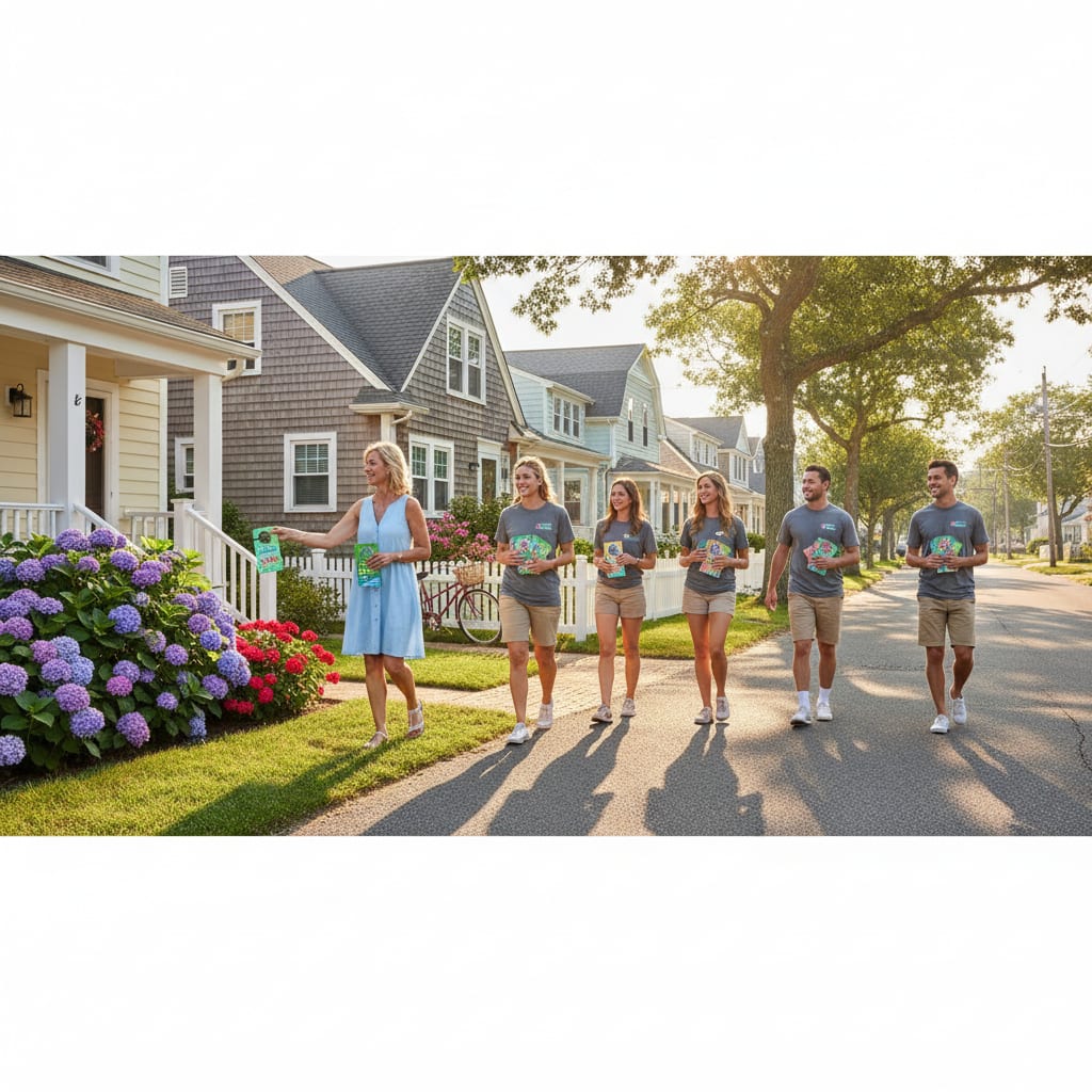 Door Hangers For Less providing Point Pleasant Beach, NJ Door Hanger Design & Print Shop services
