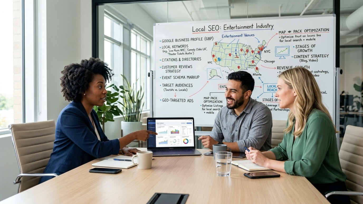 Wingman Entertainment NJ providing Mastering Local SEO for Entertainment Businesses Full-Service Marketing Agency services